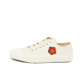 KENZO School Low Top Trainers Cream