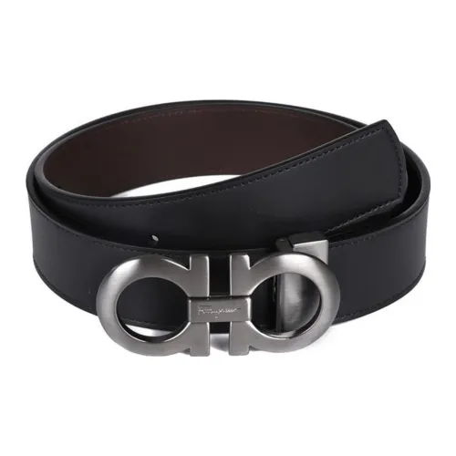 Ferragamo Leather Belts Men Black