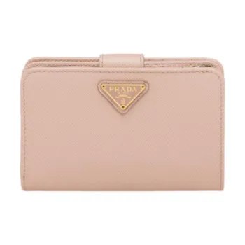 PRADA Saffiano Leather Wallet Small Size Women's Pink