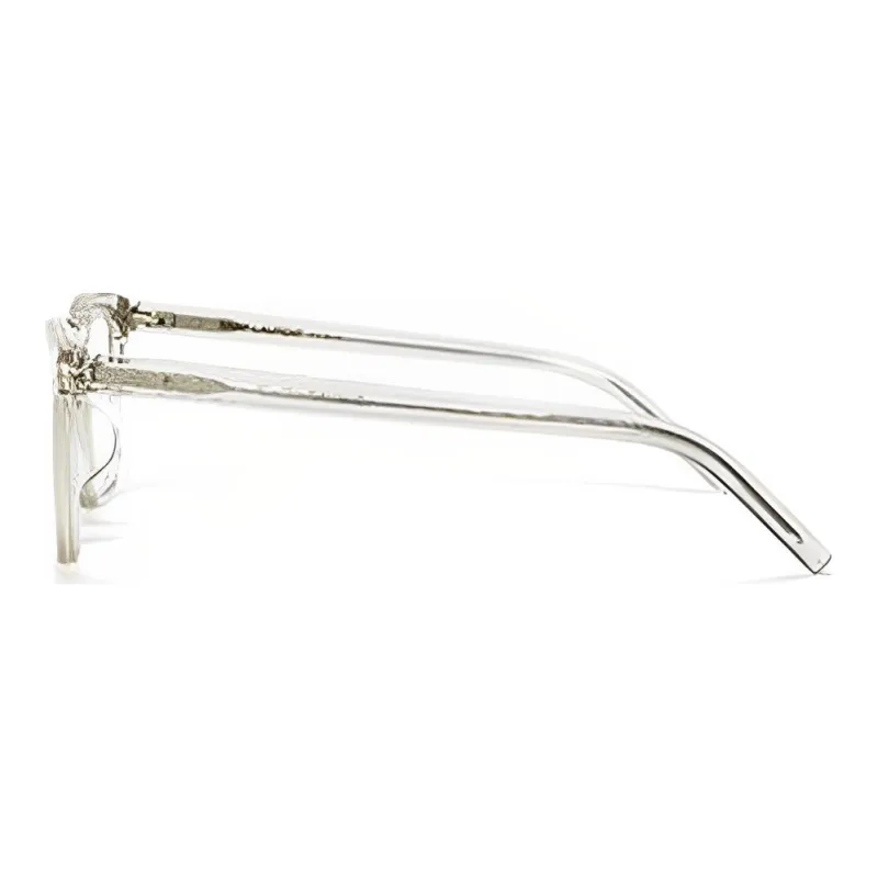 SAINT LAURENT Plate Frame Square Eyeglass Frames Women's Transparent Gray-2