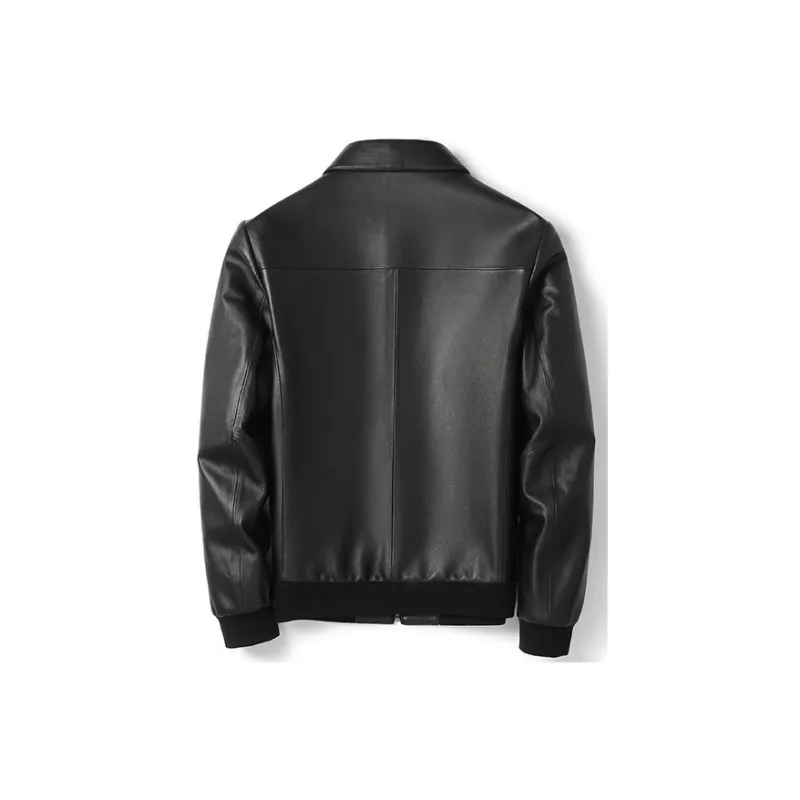 SINBOS Leather Jackets Men Black-1