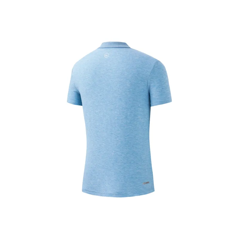 Erke Polo Shirts Women's Light Soft Blue Heather Gray-1