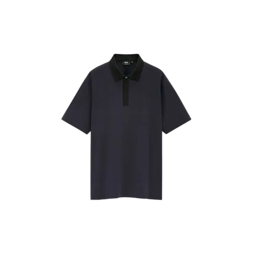 Theory UNIQLO/UNIQLO X THEORY Co-branded Series Polo Shirts Men Marine Blue