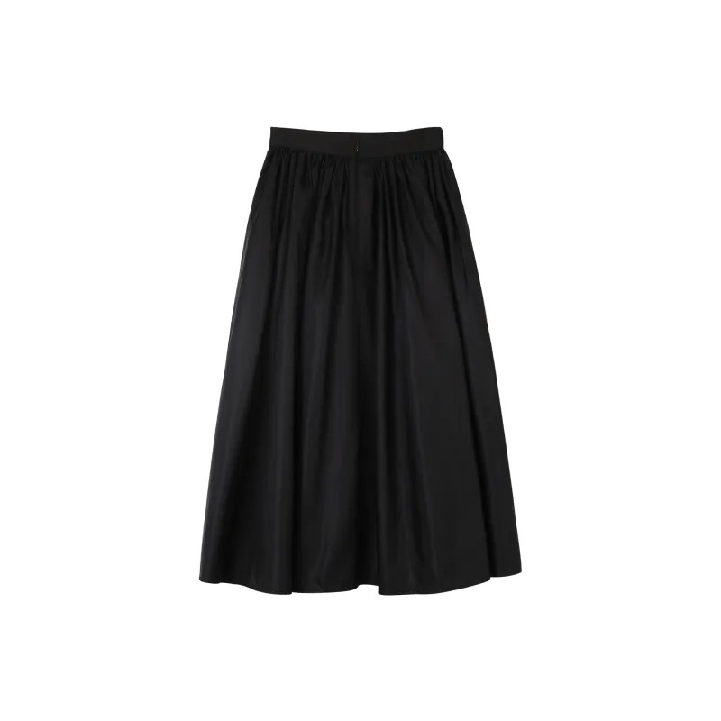 Fstudio Casual Long Skirts Women's Black-1
