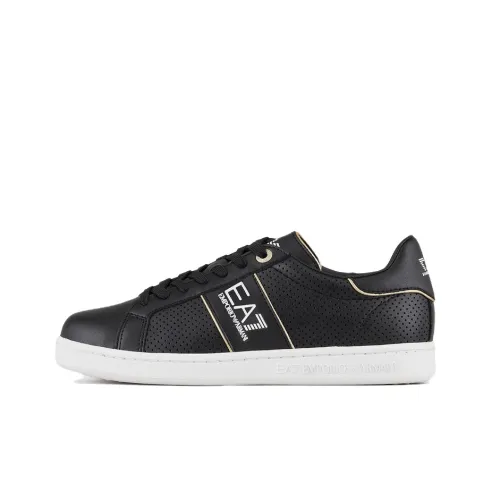 EMPORIO ARMANI EA7 Skateboard Shoes Unisex Low-Top Black