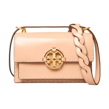 TORY BURCH Miller Patent Leather Crossbody Bag, Shoulder Bag Women's Erasers Pink