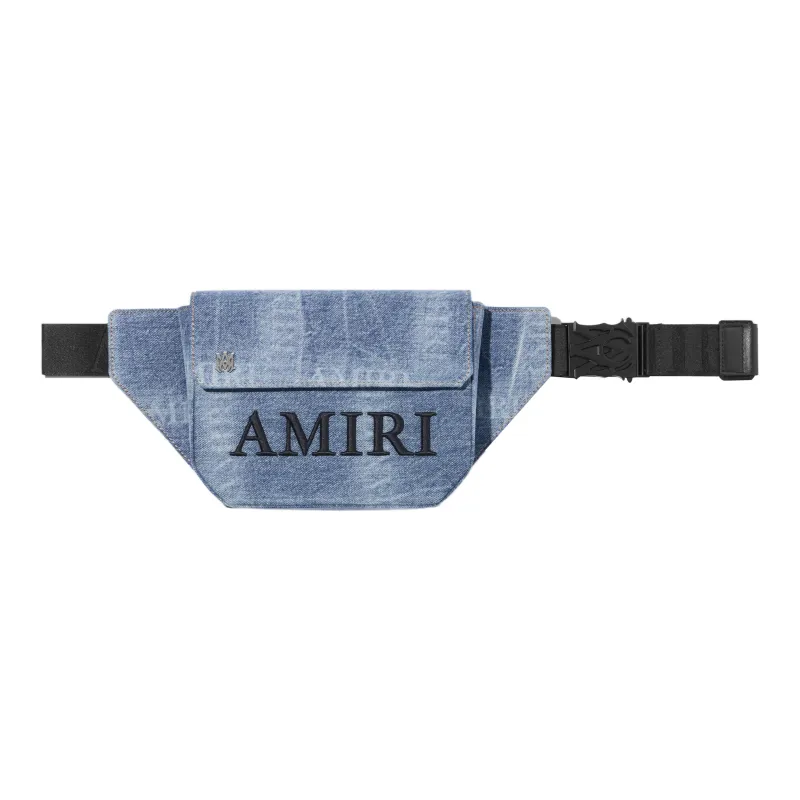 AMIRI Denim With Cotton And Leather Shoulder Bag Crossbody Bag Men's Blue/Black-1