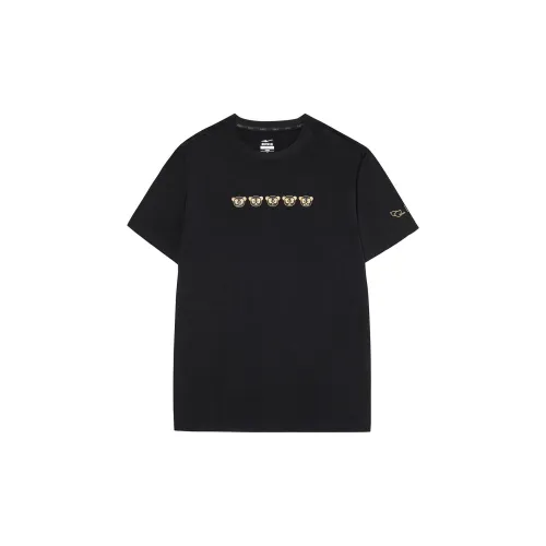 Erke Battery Panda Collection Sports Lifestyle Collection T-Shirt Men's Jet Black