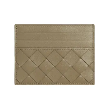 Bottega Veneta Sheepskin With Cow Leather Card Holder Women's Taupe