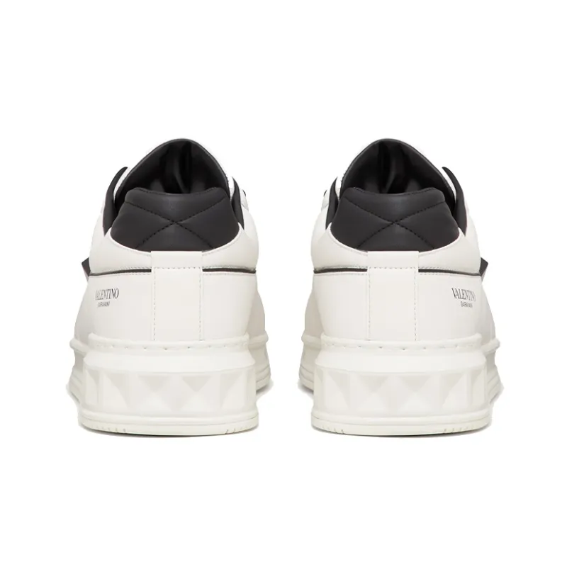 Valentino One Stud Low 'White Black'-4