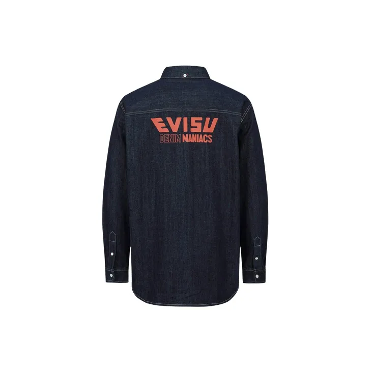 EVISU Shirts Men Denim Blue-1