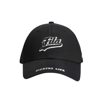 FILA FUSION Cotton Polyester Baseball Caps Unisex Pitch Black