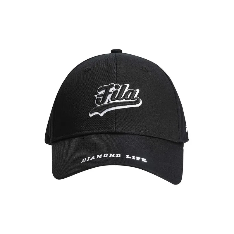 FILA FUSION Cotton Polyester Baseball Caps Unisex Pitch Black-0
