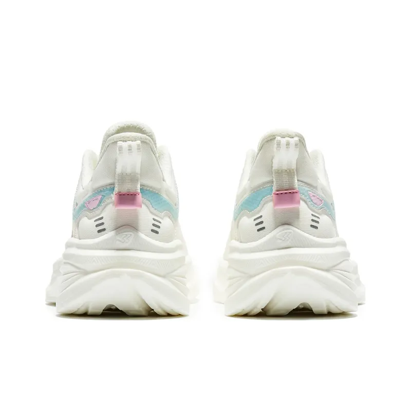 Erke Anti Slip Wear Resistant Low Top Running Shoes Women's White Blue-4