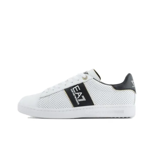 EMPORIO ARMANI EA7 Skateboard Shoes Unisex Low-Top Black/White