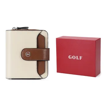 GOLF Cow Leather Clutch Document Bag, Coin Purse, Business Wallet Regular Women's Burgundy/Black/Brown/Ecru/Jasper