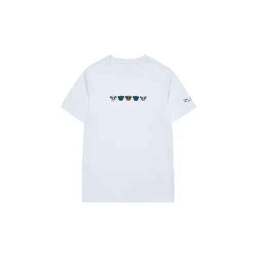 Erke Battery Panda Collection Sports Lifestyle Collection T-Shirt Men's True White