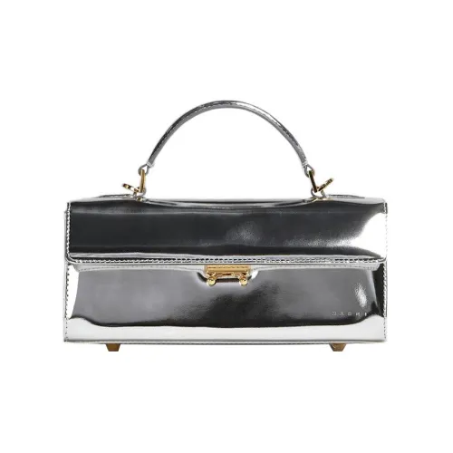 MARNI Smooth Calf Leather Shoulder Bag, Crossbody Bag, Handbag Women's Black/Silver