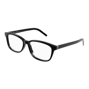 SAINT LAURENT Plate Frame Square Eyeglass Frames Women's Black