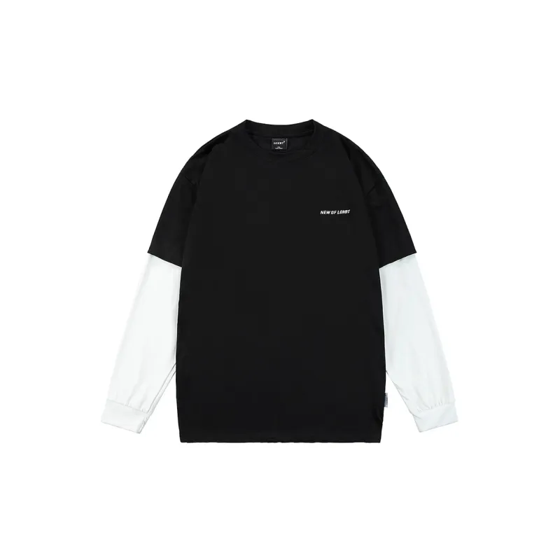 LOMBT Mock Two-Piece Long-Sleeved T-Shirt Unisex-5