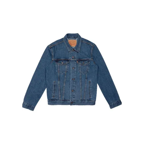 Levis Denim Jackets Men Dark Blue