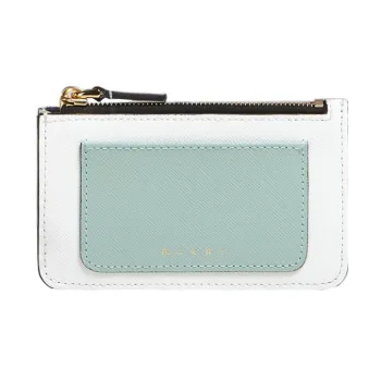 MARNI Saffiano Logo Printed Color-Block Card Case