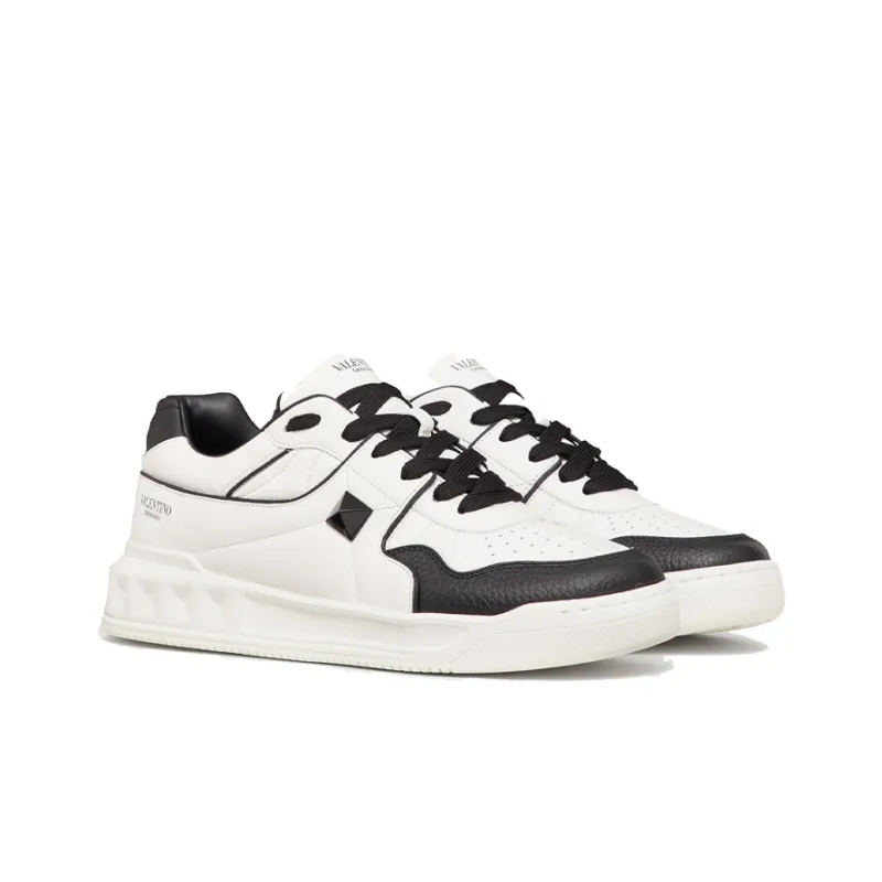 Valentino One Stud Low 'White Black'-2