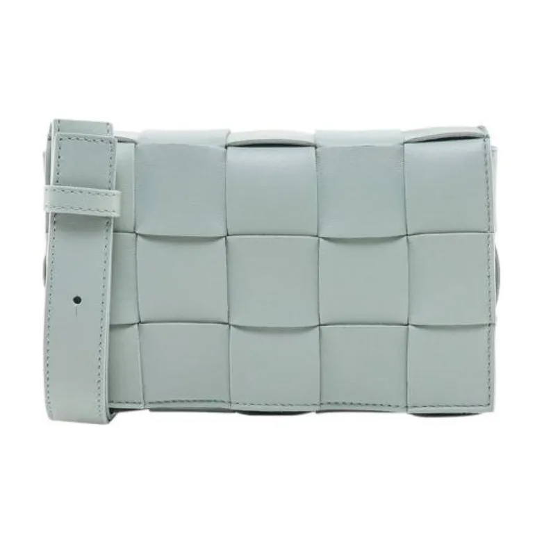 Bottega Veneta Cassette Crossbody Bag Small Intreccio Raintree-0