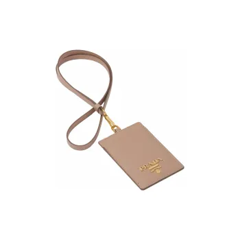 PRADA Saffiano Leather Card Holder Women's Dark Pink