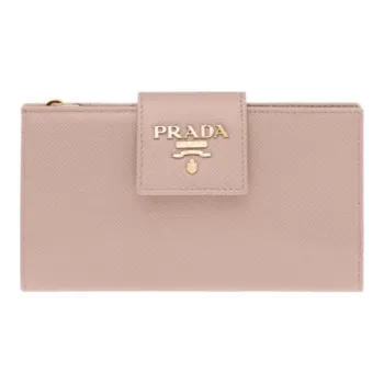 PRADA Saffiano Leather Wallet Medium Size Women's Pink