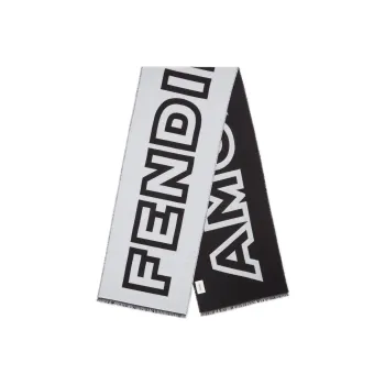 FENDI Knit Scarves Men Black