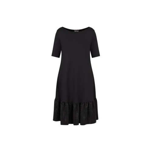 EMPORIO ARMANI Short-Sleeved Dresses Women's Black