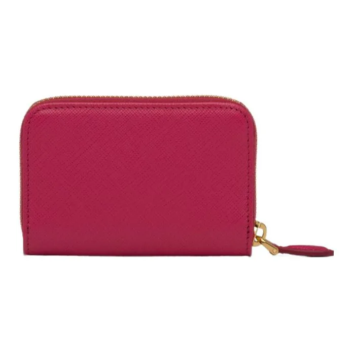 PRADA Saffiano Leather Wallet Women's Pink Peony-2