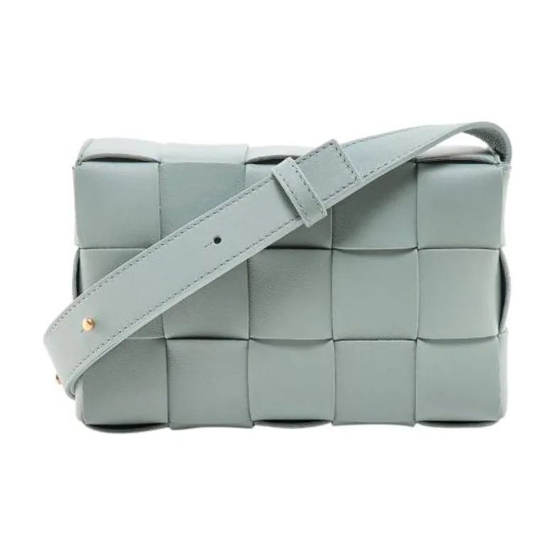 Bottega Veneta Cassette Crossbody Bag Small Intreccio Raintree-2