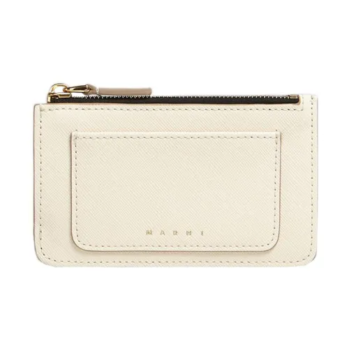 MARNI Calfskin Wallet, Card Holder Women's White