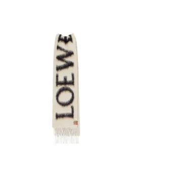 LOEWE Knit Scarves Women's White/Black