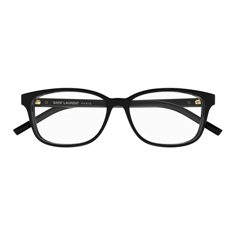 SAINT LAURENT Plate Frame Square Eyeglass Frames Women's Black-1