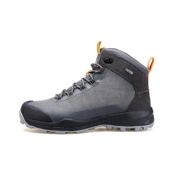 HUMTTO Abrasion Resistant Breathable High Top Outdoor Shoes Men's Gray Yellow