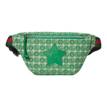 GUCCI Cotton Shoulder Bag Crossbody Bag Fanny Pack Kids' Bag Kids' Green