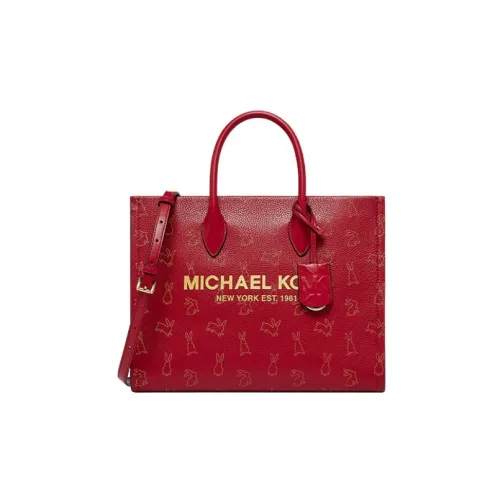 MICHAEL KORS With Cow Leather tote Liuto Bag Shopping Bag Shoulder Bag Crossbody Bag Handbag Medium Size Women's Red
