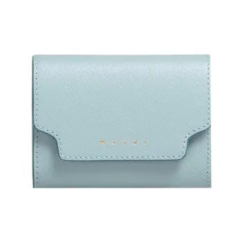 MARNI Saffiano Leather Wallet Women's Blue