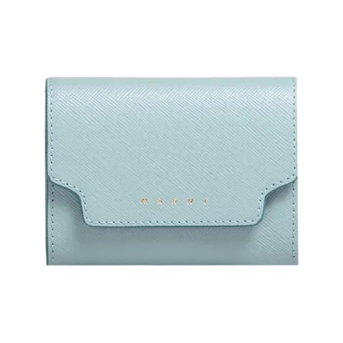 MARNI Saffiano Leather Wallet Women's Blue