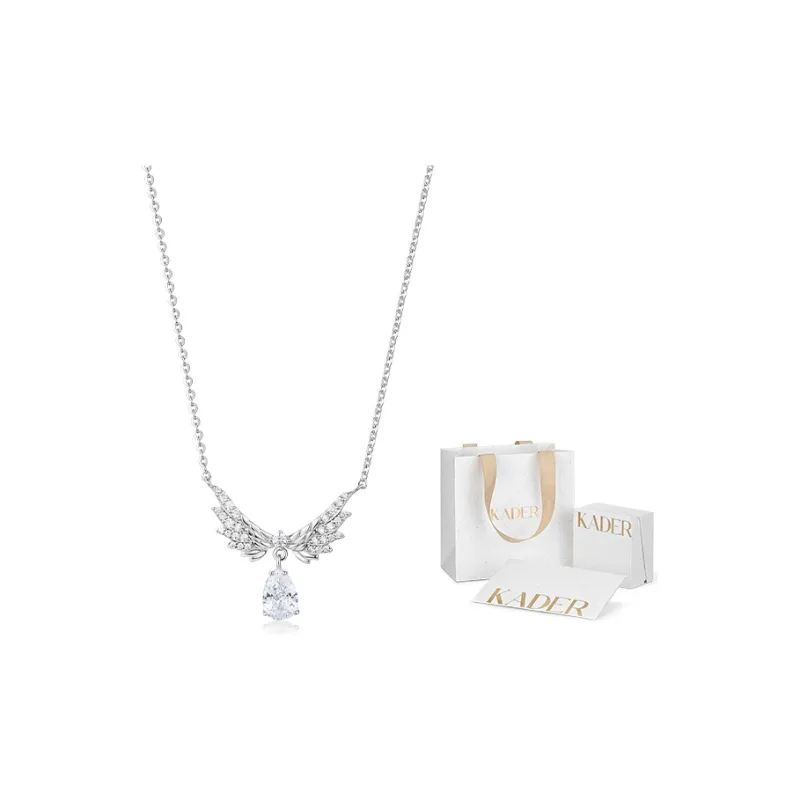 KADER 925 Sterling Silver Necklaces Women's White Gold/Rose Gold-1