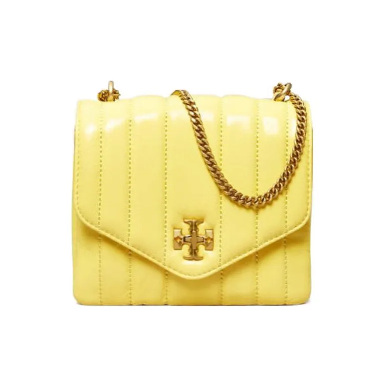 TORY BURCH Kira Patent Leather Leather Shoulder Bag Crossbody Bag Women's Yellow-0