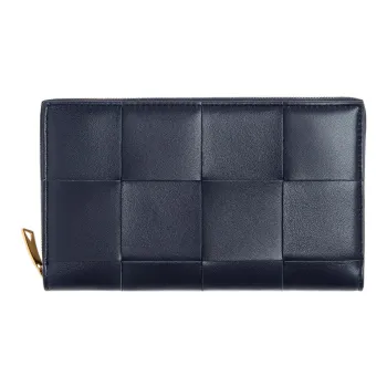 Bottega Veneta Sheepskin Wallet Large Size Women's Space Gray