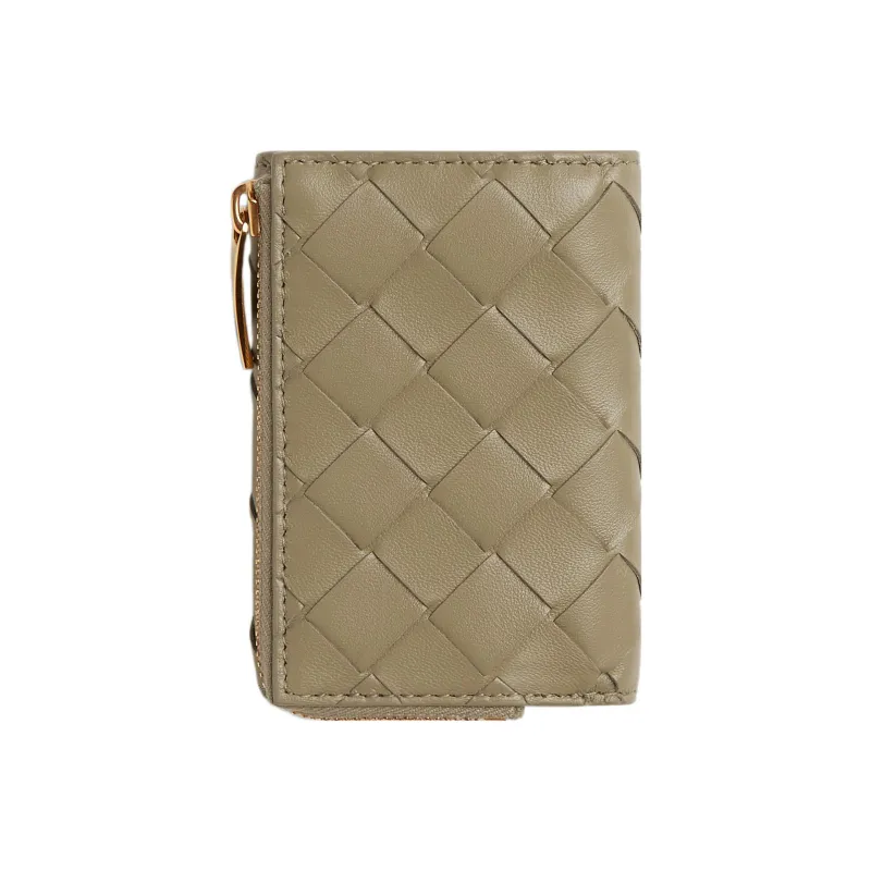 Bottega Veneta Sheepskin Card Holder, Wallet Trumpets Women's Taupe-2