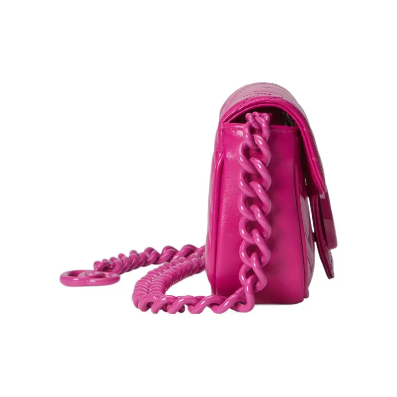 GUCCI Marmont Leather One Shoulder Handbags Fanny Pack Extra Mini Women's Fuchsia-3