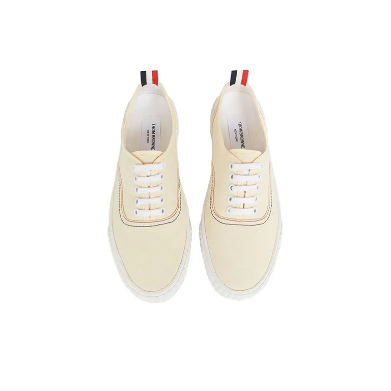 THOM BROWNE Heritage Cotton Canvas Sneakers-3
