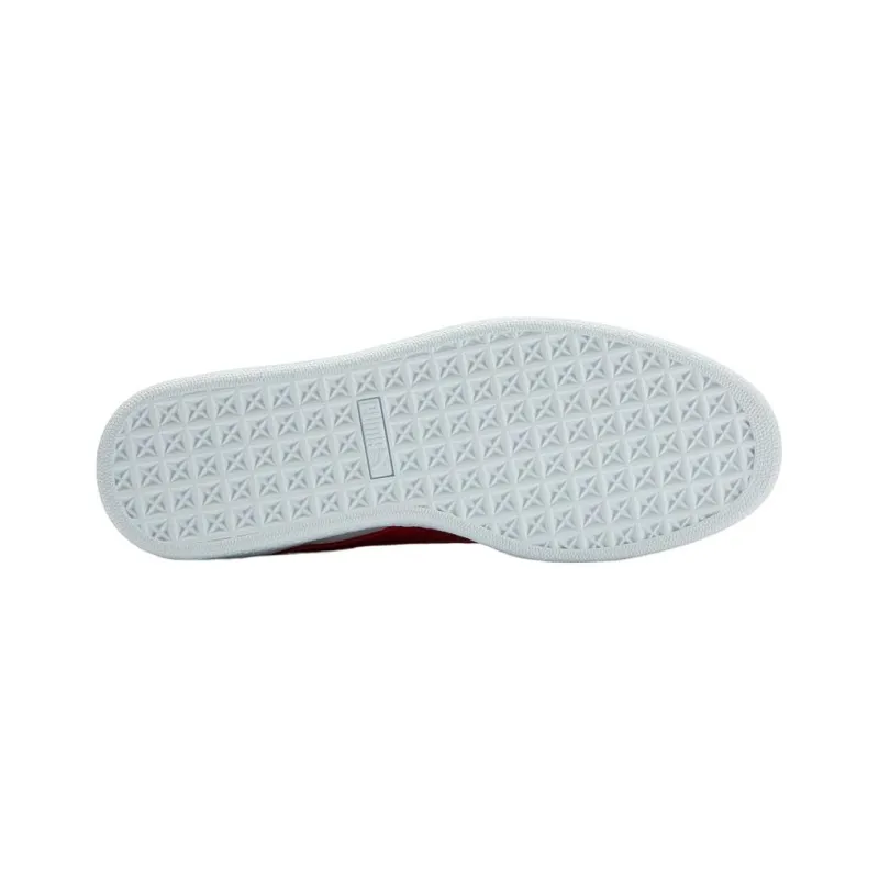 PUMA Basket Classic 75Y Anti Slip Wear Resistant Low Top Skateboard Shoes Unisex White Red-5