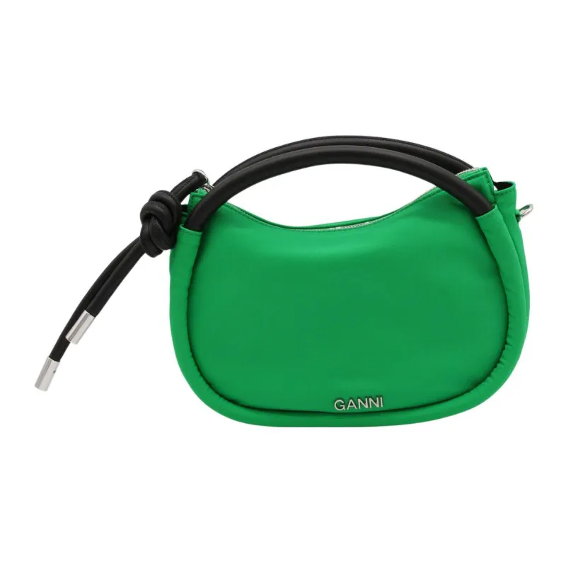 GANNI Leather Detail Handbag Shoulder Bag Crossbody Bag Women's Green-0